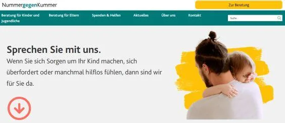 Internetseite Nummer gegen Kummer