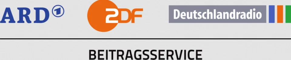 Logo "Beitragsservice" von ARD, ZDF und Deutschlandradio