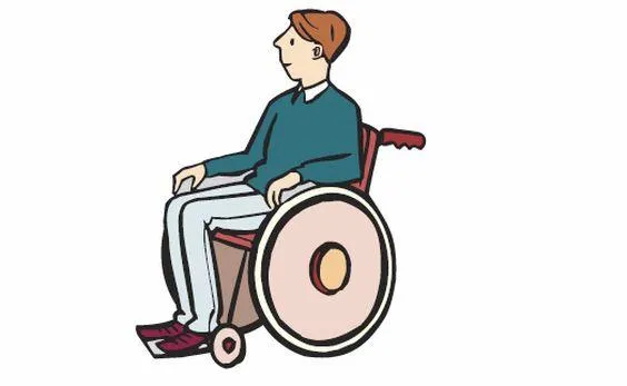 Ein Mann im Rollstuhl.