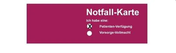 eine Notfallkarte