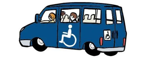 Ein Fahrdienst für Menschen mit Behinderung.