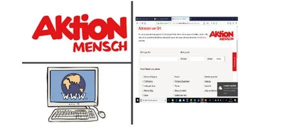 Ein Computer mit Verbindung zum Internet und ein Bildschirm, auf dem der Familienratgeber zu sehen ist.